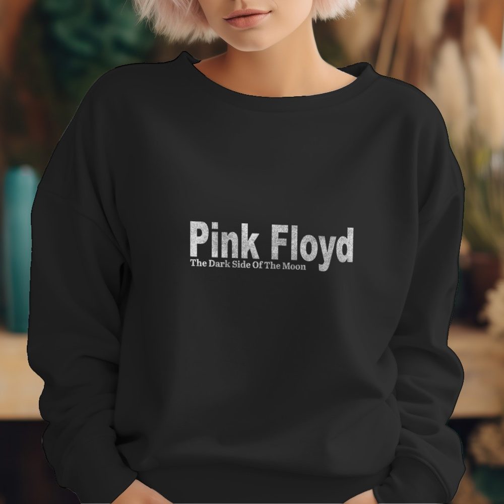 Sweat oversize coton bio Femme Pink Floyd avec un design de Pink Floyd Dark Side Of The Moon blanc