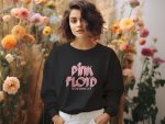 Sweat oversize coton bio Femme Pink Floyd avec un design de Pink Floyd 77 rose