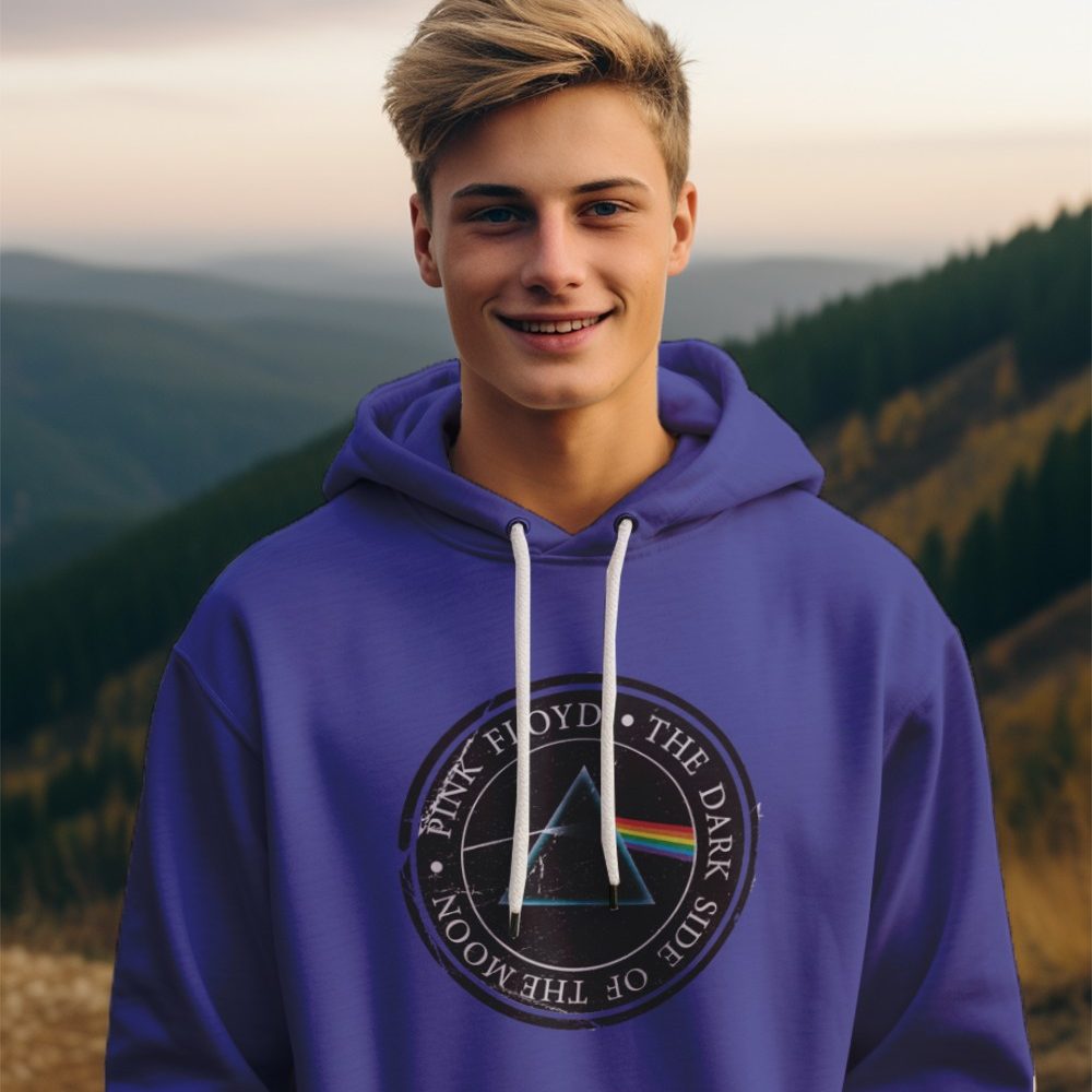 Pull à capuche Enfant Pink Floyd avec un design de Pink Floyd Triangle couleurs