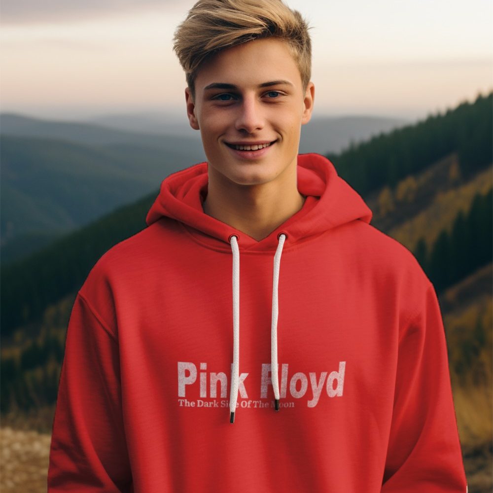 Pull à capuche Enfant Pink Floyd avec un design de Pink Floyd Dark Side Of The Moon blanc