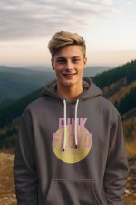 Pull à capuche Enfant Pink Floyd avec un design de Pink Floyd Italy 71 rose jaune