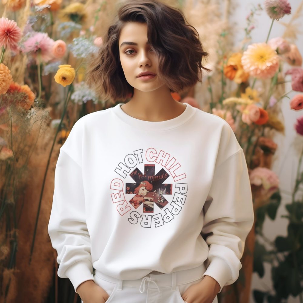 Sweat oversize coton bio Femme Red Hot Chili Peppers avec un design de RHCP One Hot Minute
