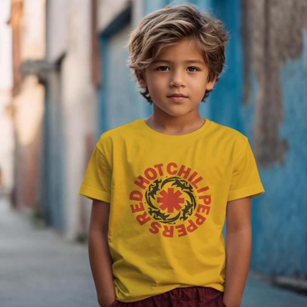T-shirt Enfant Red Hot Chili Peppers avec un design de RHCP Tribal