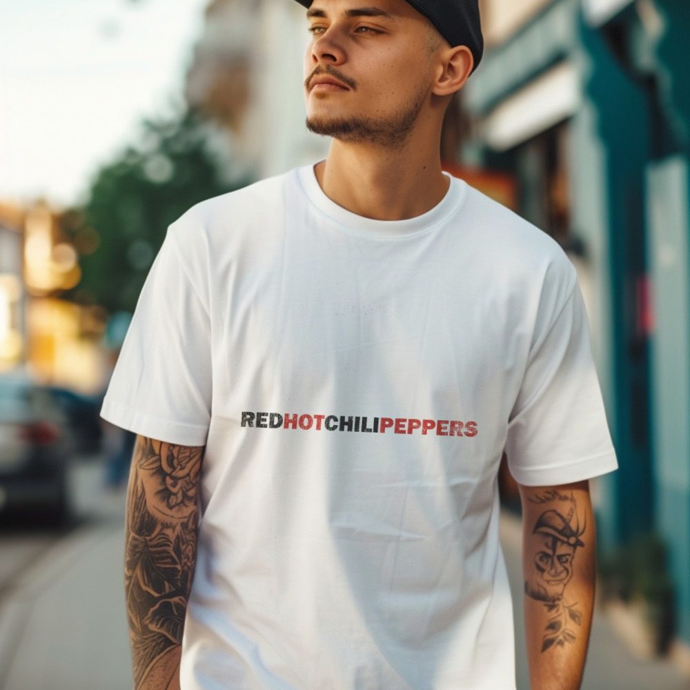 T-shirt Homme Red Hot Chili Peppers avec un design de RHCP Used Name