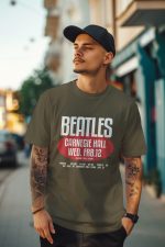 T-shirt Homme The Beatles avec un design de The Beatles Carnegie Hall rouge