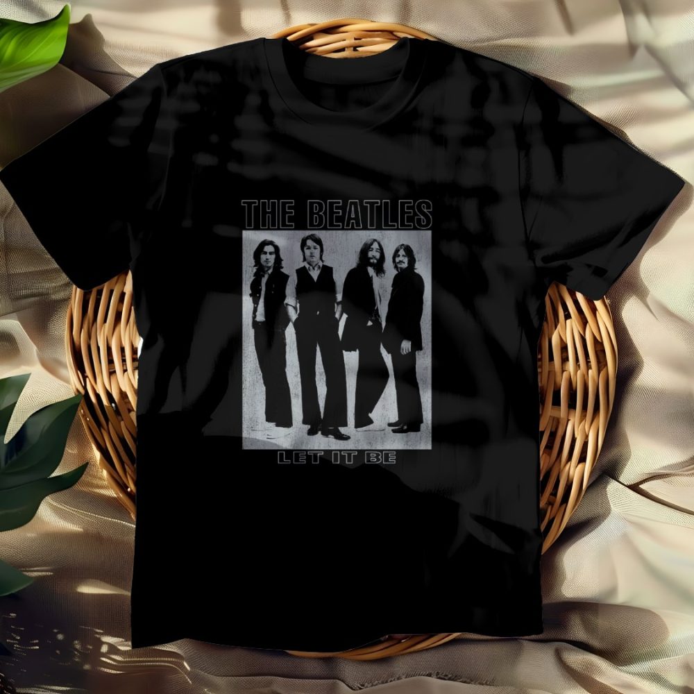 T-shirt Femme The Beatles avec un design de The Beatles Let It Be blanc