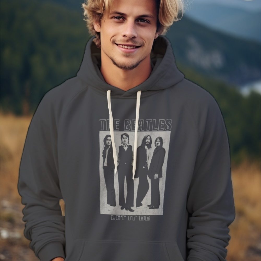 Sweat-shirt à capuche Homme The Beatles avec un design de The Beatles Let It Be blanc