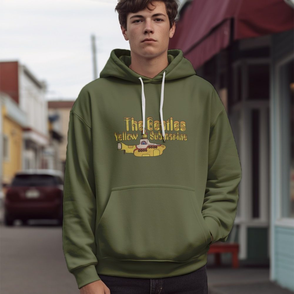 Sweat-shirt à capuche Homme The Beatles avec un design de The Beatles Yellow Submarine