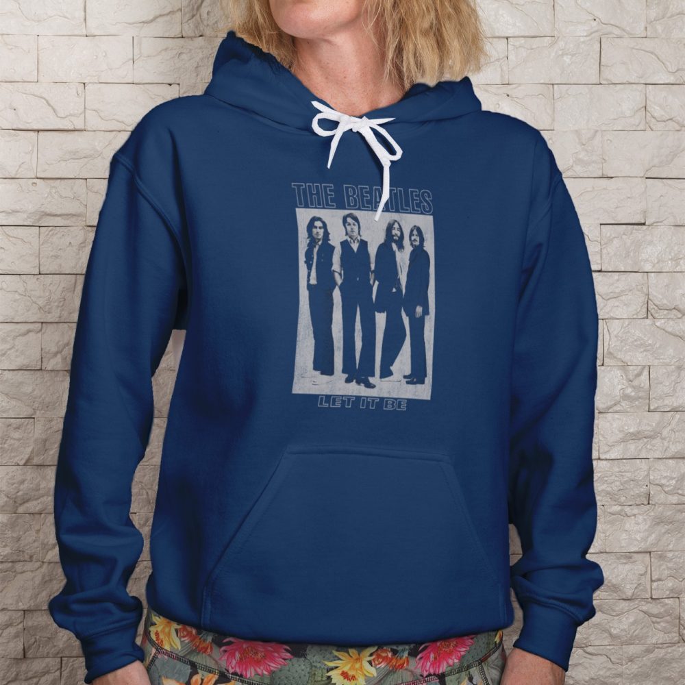 Sweat-shirt à capuche Femme The Beatles avec un design de The Beatles Let It Be blanc