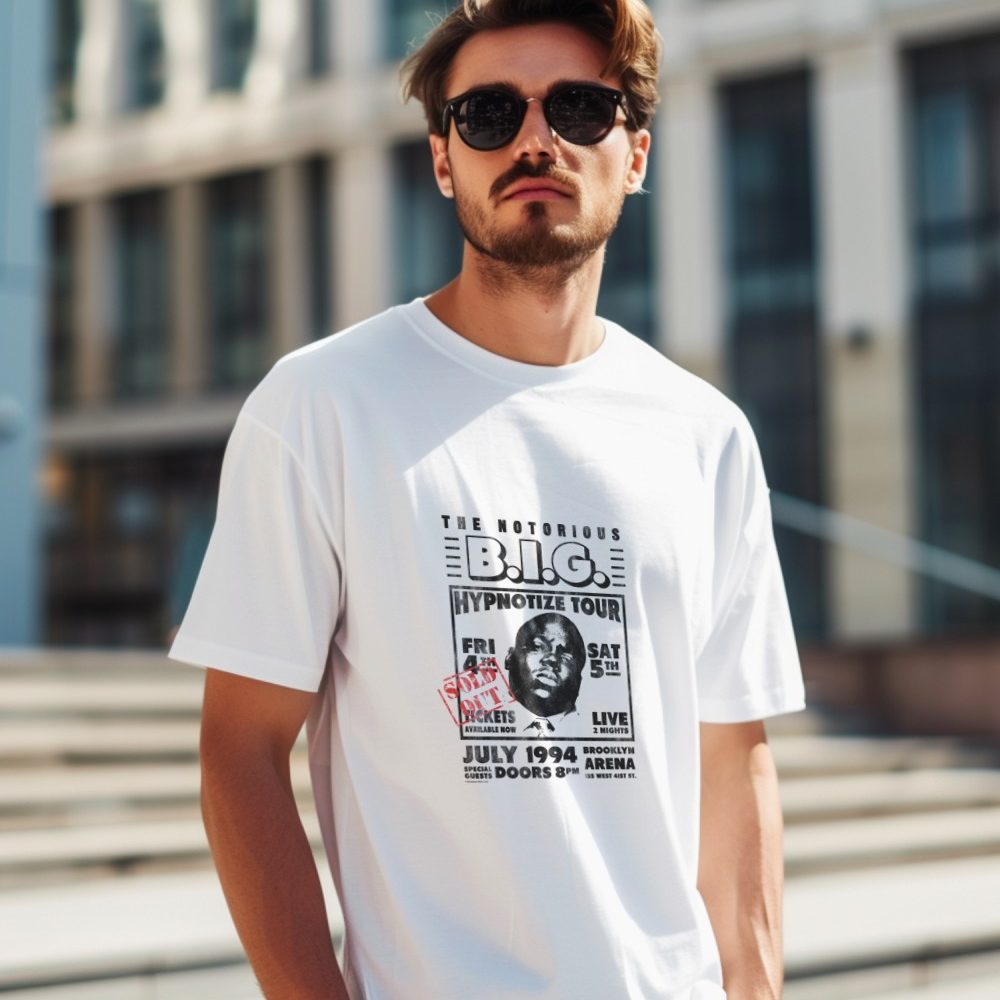 T-shirt Homme The notorious B.I.G avec un design de The Notorious B.I.G. Hypnotize Tour noir