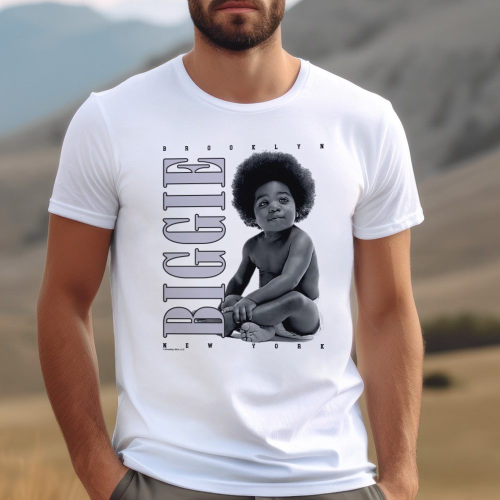 T-shirt Homme The notorious B.I.G avec un design de The Notorious B.I.G. Baby gris