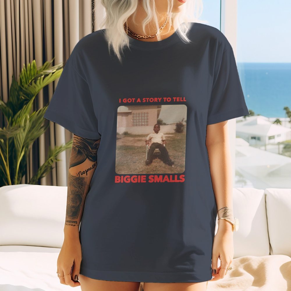 T-shirt oversize coton bio Femme The notorious B.I.G avec un design de The Notorious B.I.G. Story To Tell