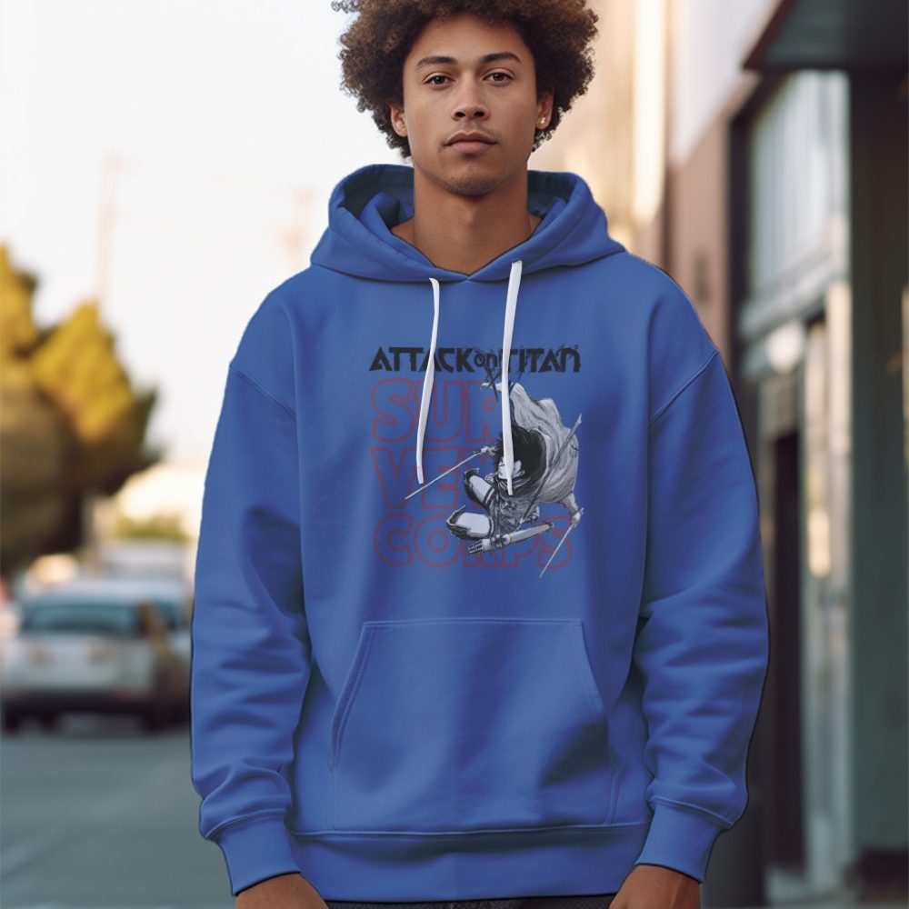 Sweat-shirt à capuche Homme Attack On Titan avec un design de Attack On Titan Survey Corps