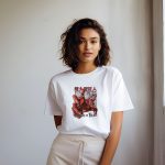 T-shirt oversize coton bio Femme Attack On Titan avec un design de Attack On Titan Hand noir