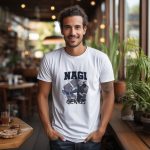 T-shirt Homme Bluelock avec un design de Bluelock Nagi The Genuis noir