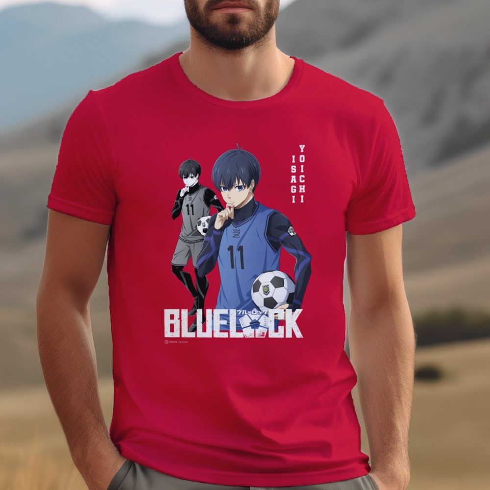 T-shirt Homme Bluelock avec un design de Bluelock Isagi Yoichi 11 blanc