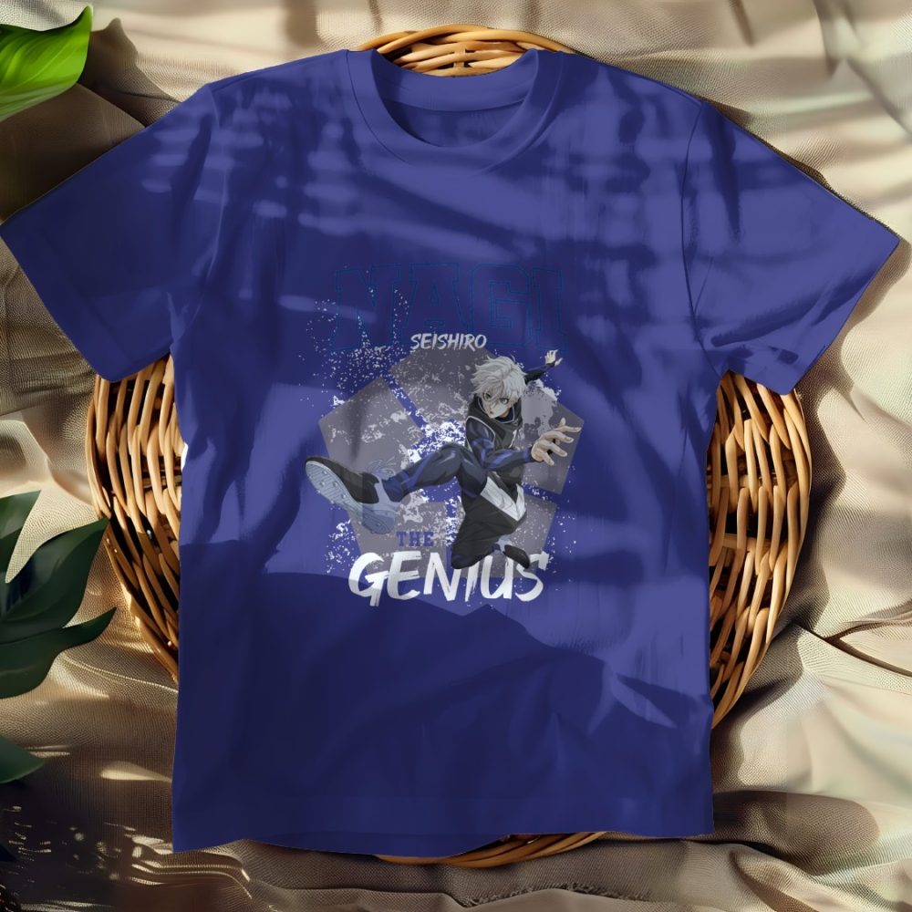 T-shirt Femme Bluelock avec un design de Bluelock Nagi The Genuis blanc