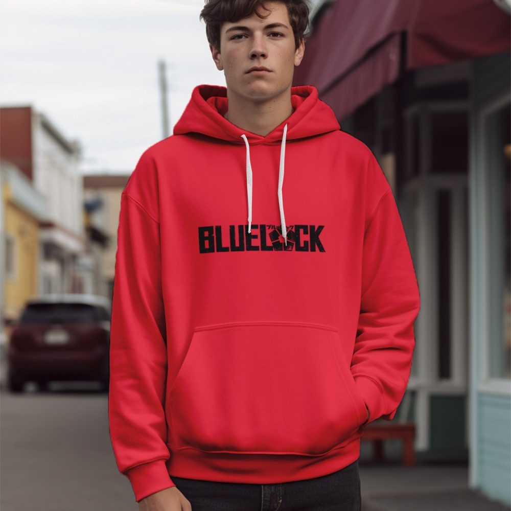 Sweat-shirt à capuche Homme Bluelock avec un design de Bluelock noir