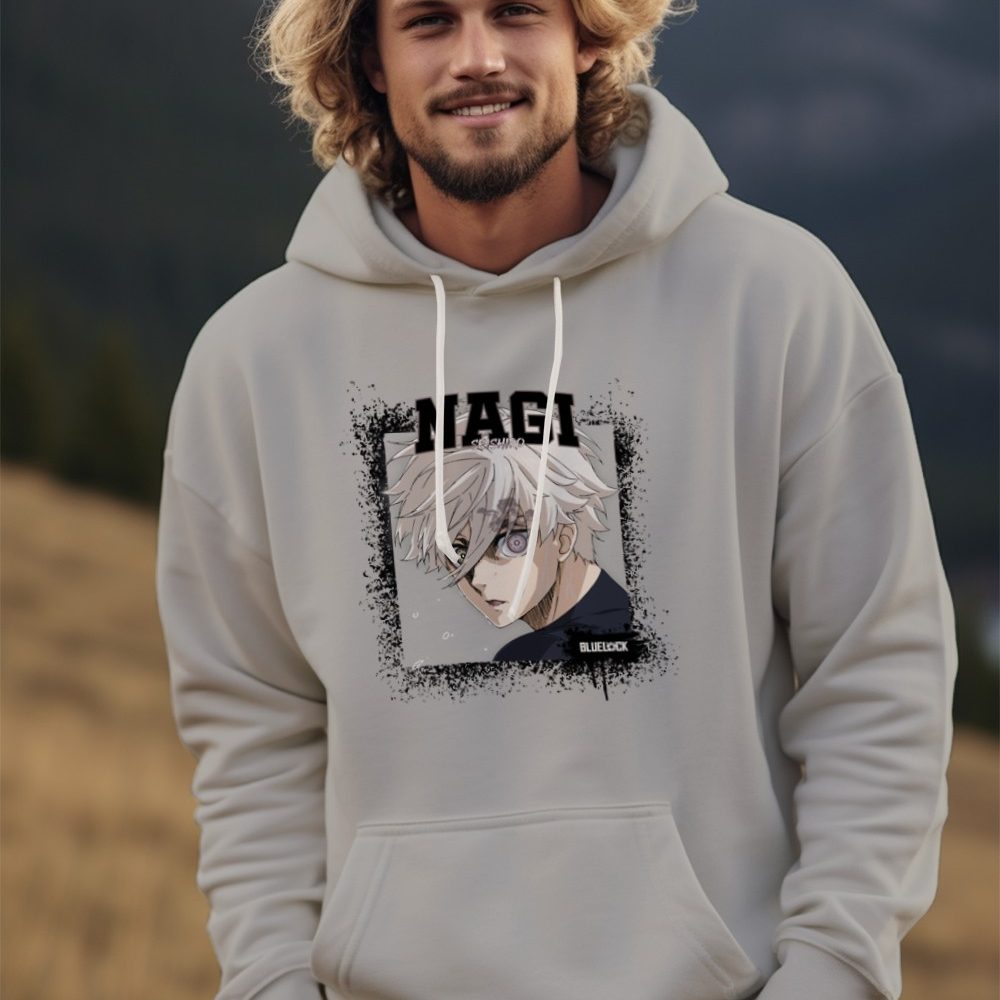 Sweat-shirt à capuche Homme Bluelock avec un design de Bluelock Seishiro noir