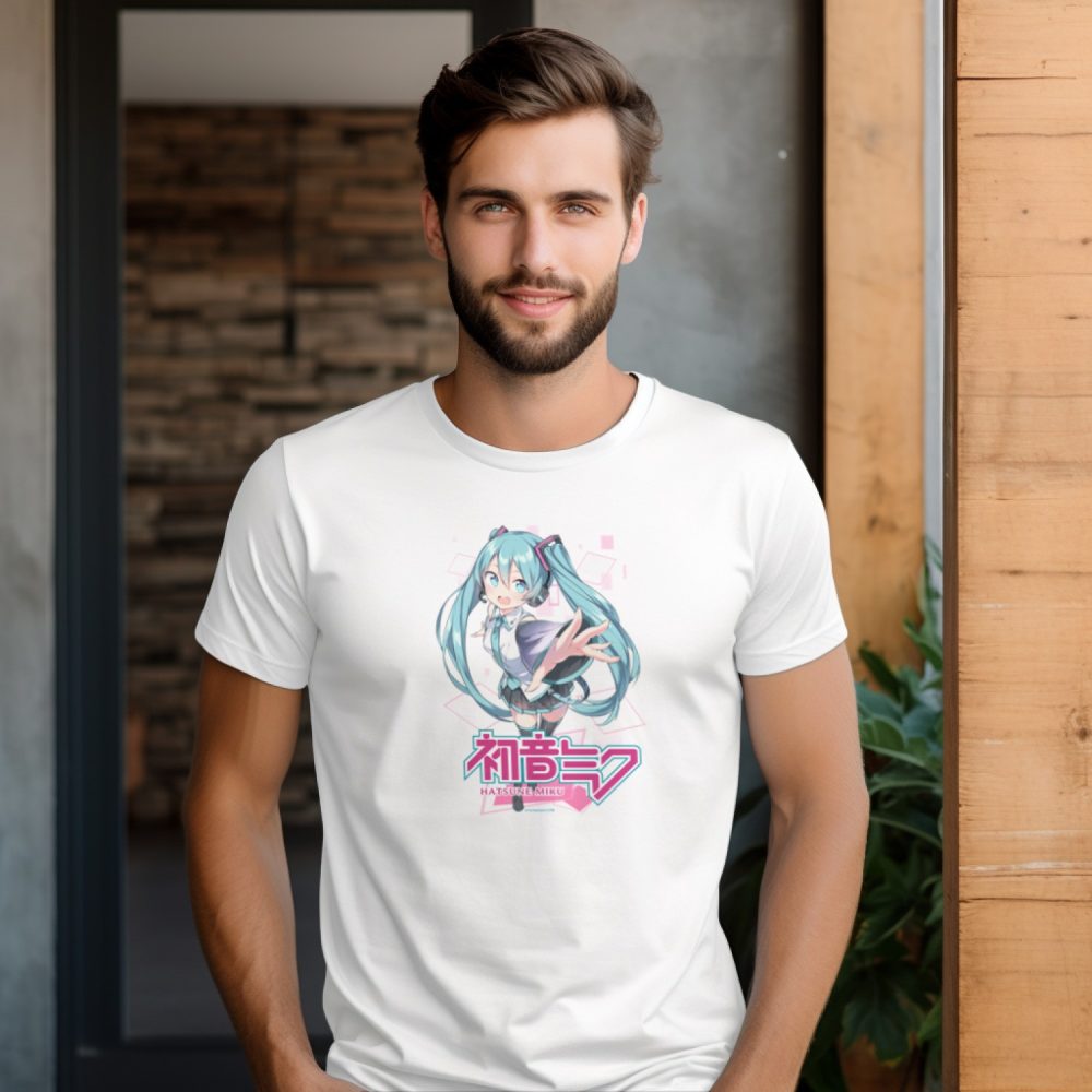 T-shirt Homme Hatsune Miku avec un design de Hatsune Miku Losanges