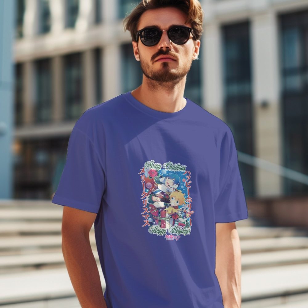 T-shirt Homme Hatsune Miku avec un design de Hatsune Miku Christmas Holidays