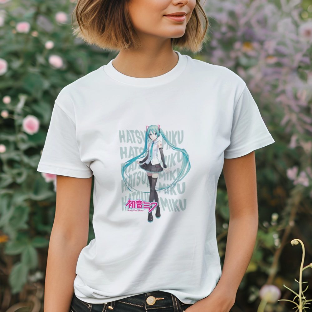 T-shirt Femme Hatsune Miku avec un design de Hatsune Miku Text