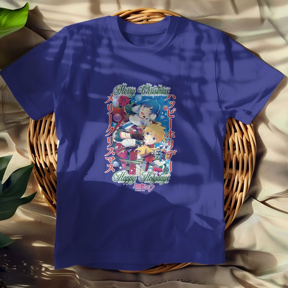 T-shirt Femme Hatsune Miku avec un design de Hatsune Miku Christmas Holidays