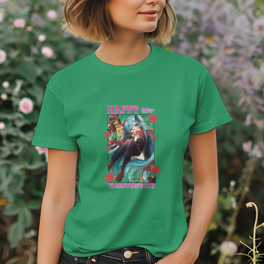 T-shirt Femme Hatsune Miku avec un design de Hatsune Miku Valentine