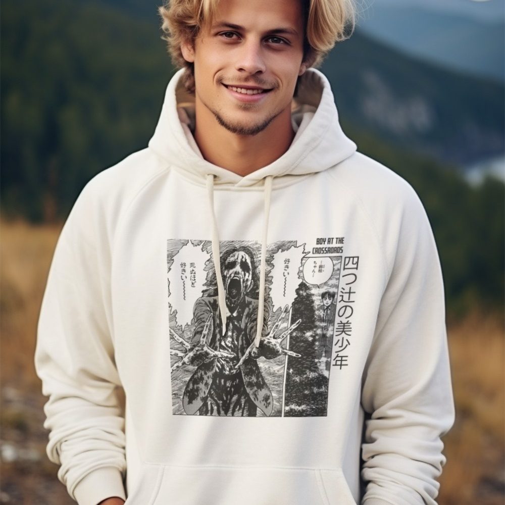Sweat-shirt à capuche Homme Junji Ito Collection avec un design de Junji Ito Collection Crossroads