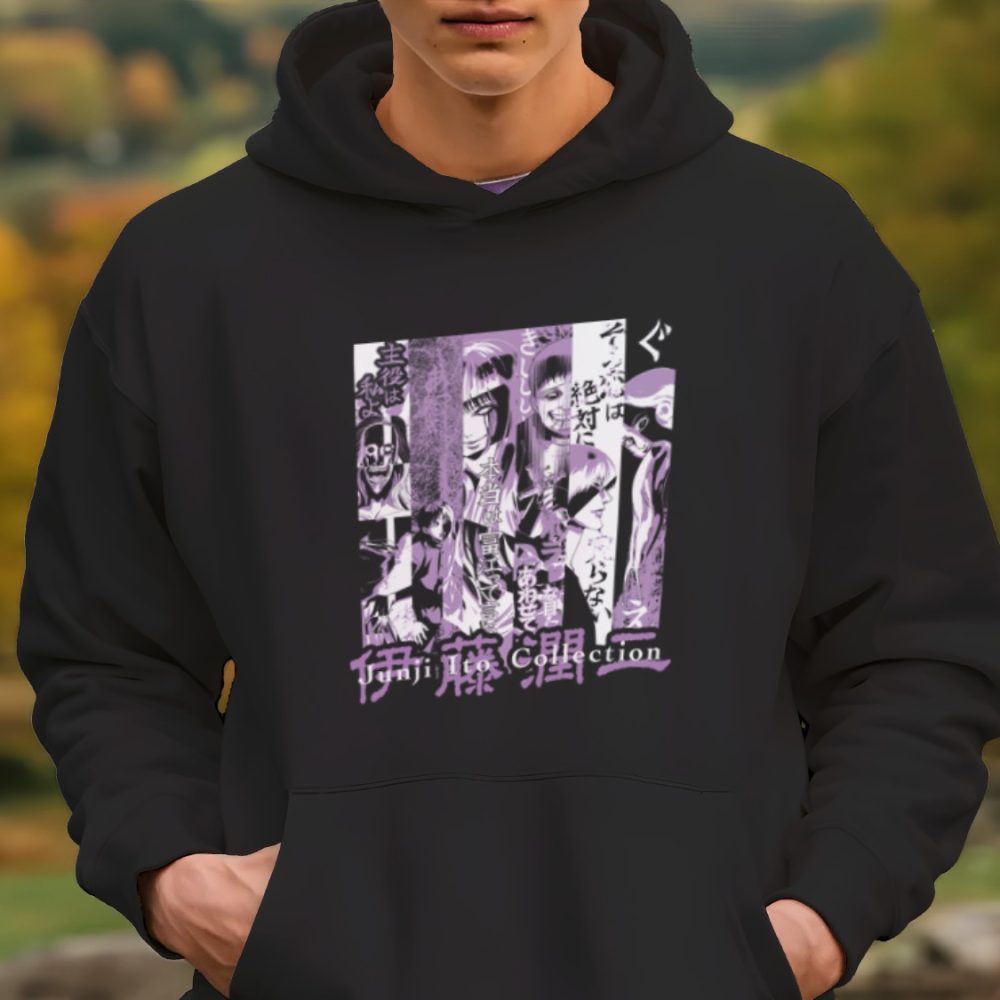 Sweat-shirt à capuche Homme Junji Ito Collection avec un design de Junji Ito Collection Purple