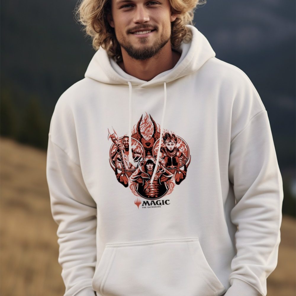 Sweat-shirt à capuche Homme Magic The Gathering avec un design de MTG Fire Group