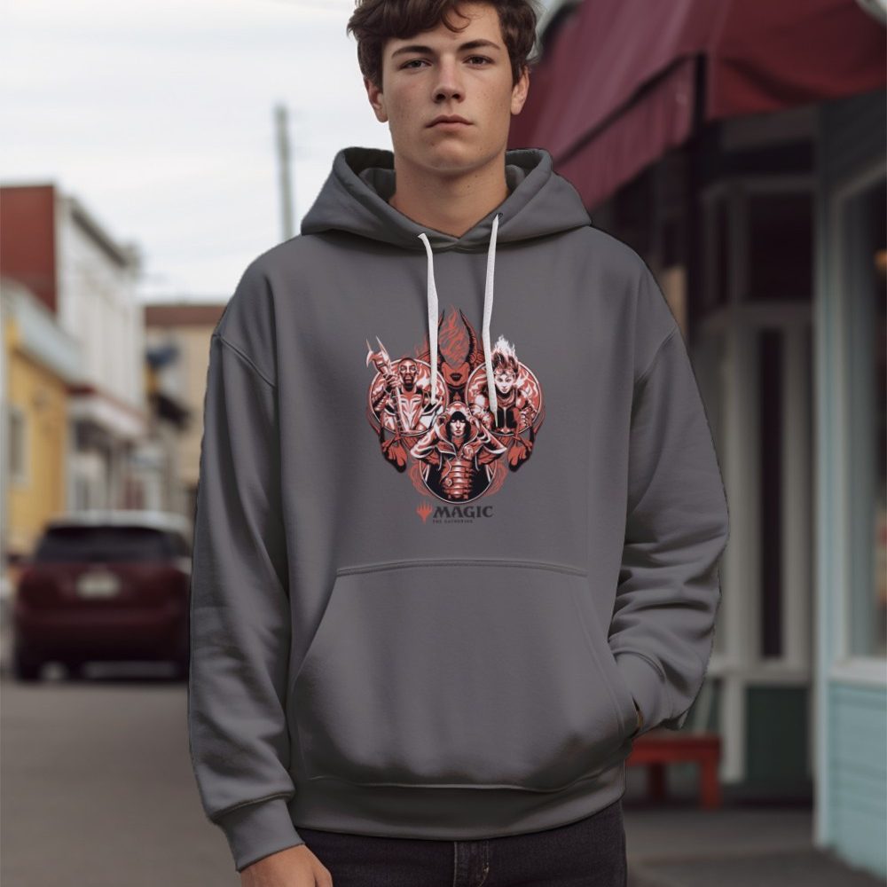 Sweat-shirt à capuche Homme Magic The Gathering avec un design de MTG Fire Group