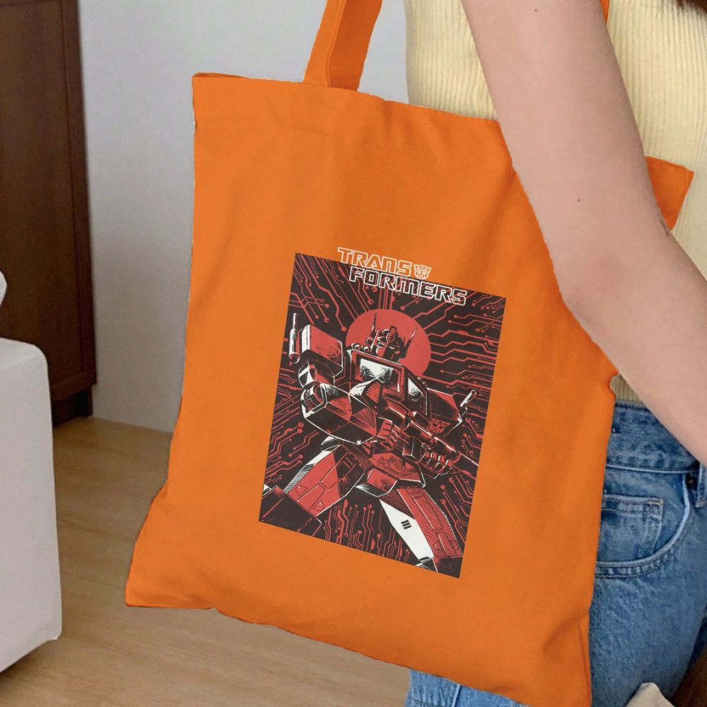 Tote bag coton bio Transformers avec un design de Transformers Electronics noir