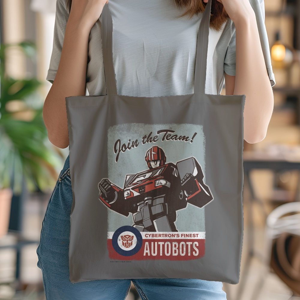 Tote bag coton bio Transformers avec un design de Transformers Join The Team