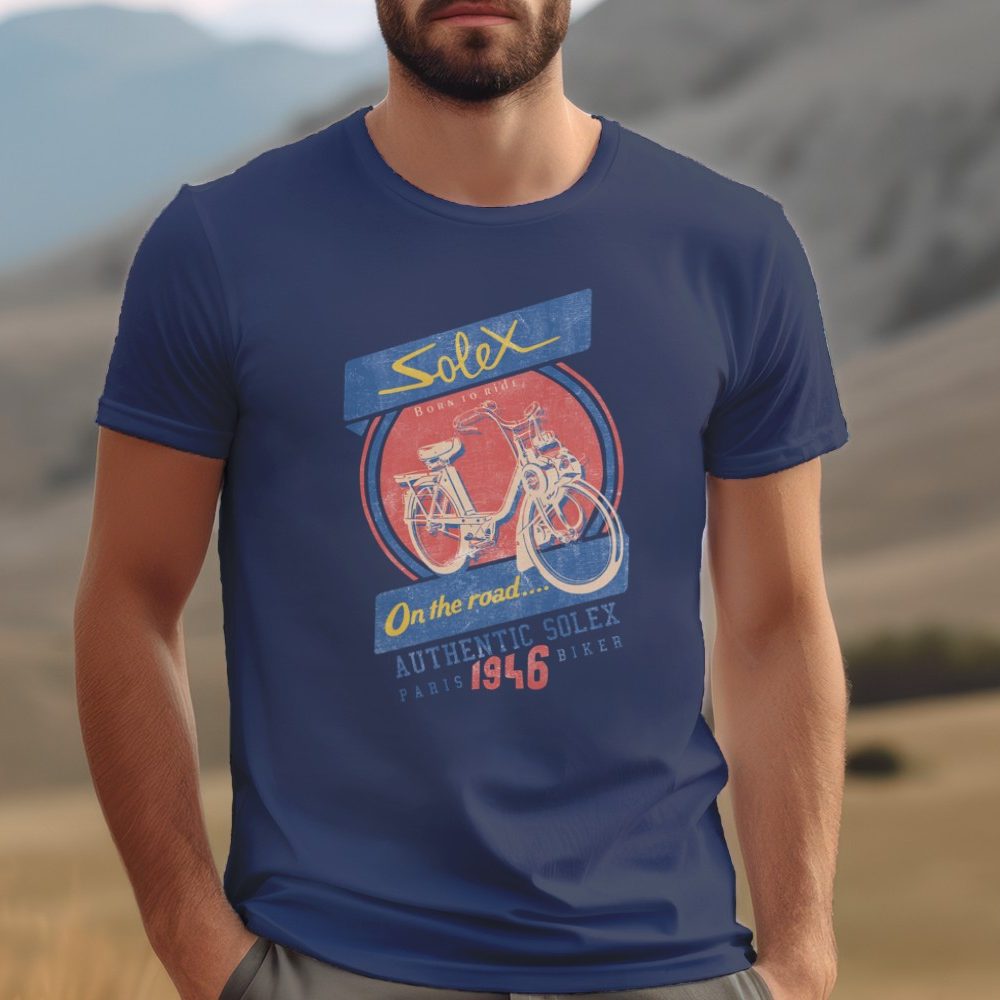 T-shirt Homme Solex avec un design de Solex On The Road