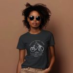 T-shirt Femme Solex avec un design de Solex French Grand Tour gris