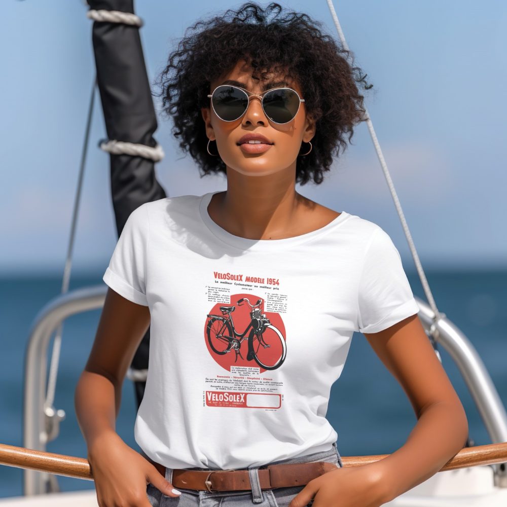 T-shirt Femme Solex avec un design de Solex Modèle 1954