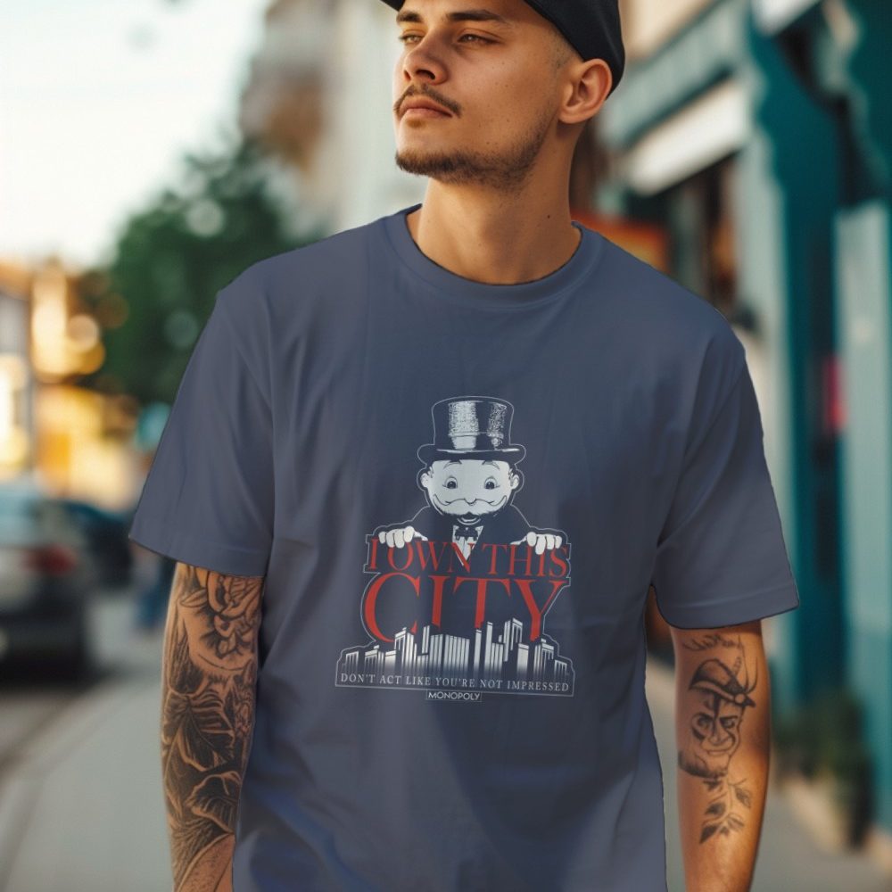 T-shirt Homme Monopoly avec un design de Monopoly I Own This City blanc