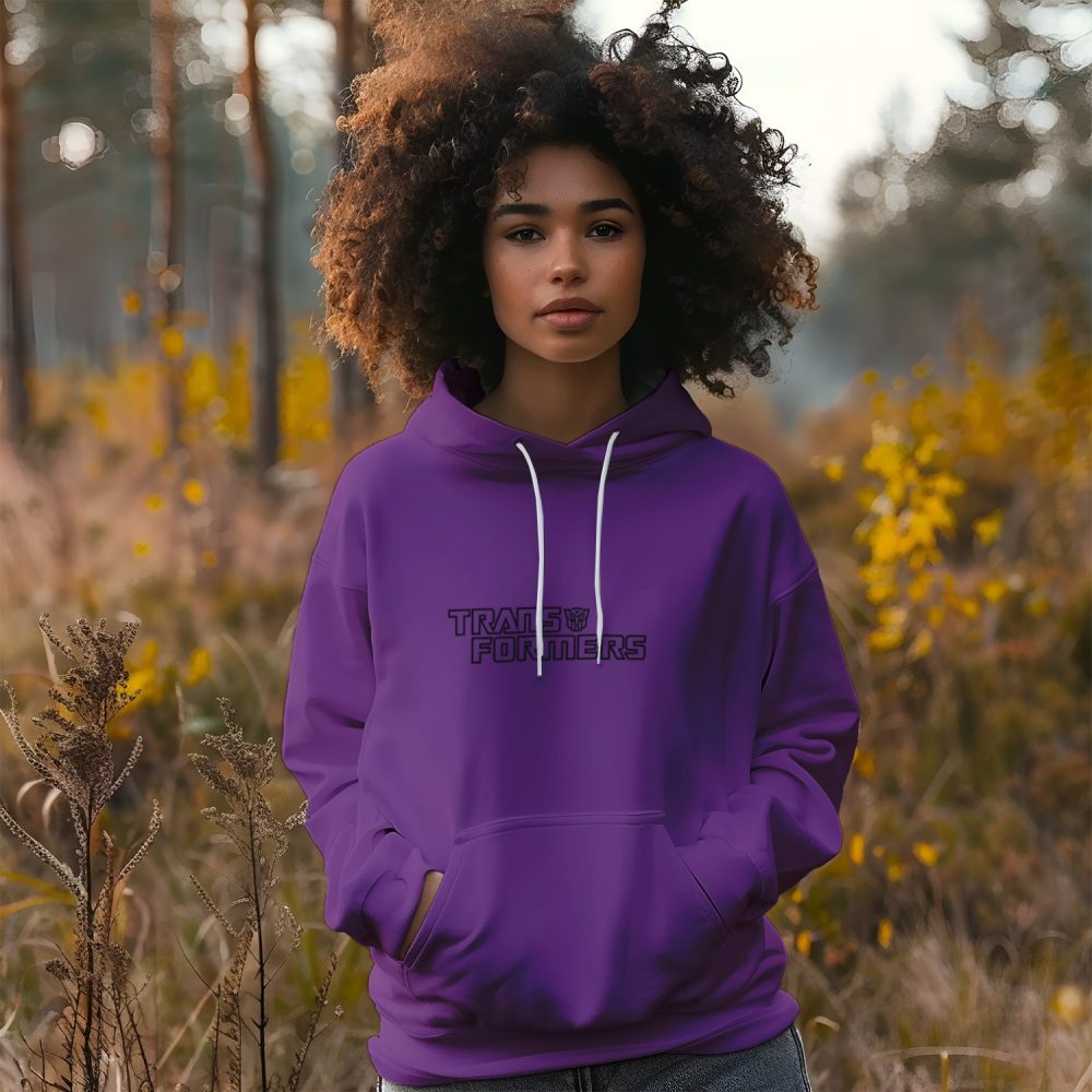 Sweat-shirt à capuche Femme Transformers avec un design de Transformers Logo noir