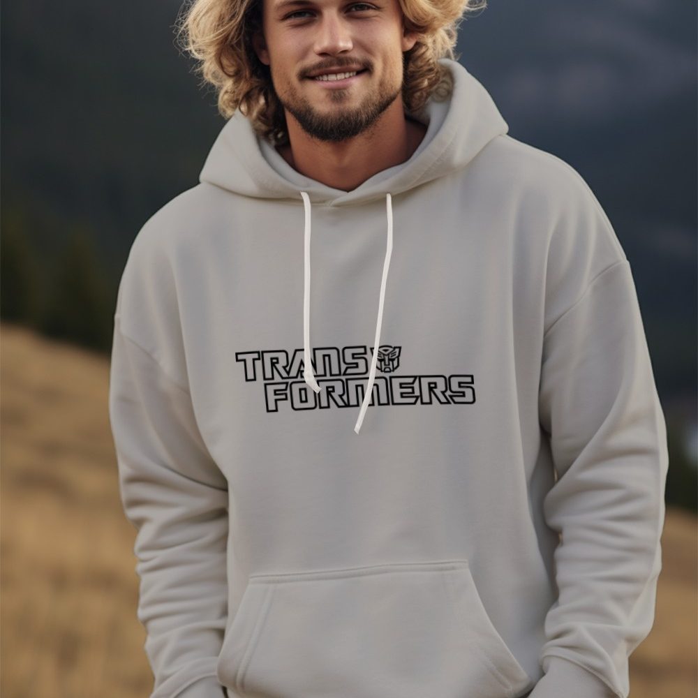 Sweat-shirt à capuche Homme Transformers avec un design de Transformers Logo noir