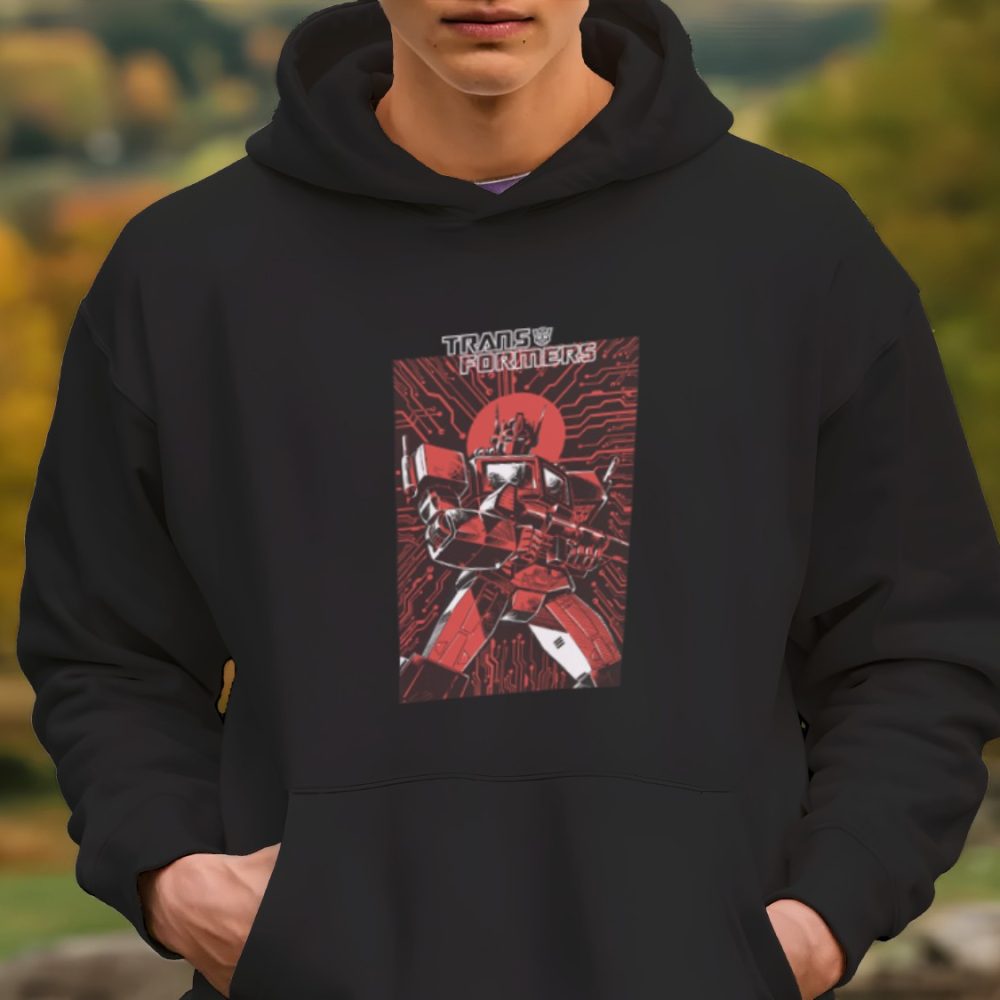Sweat-shirt à capuche Homme Transformers avec un design de Transformers Electronics noir