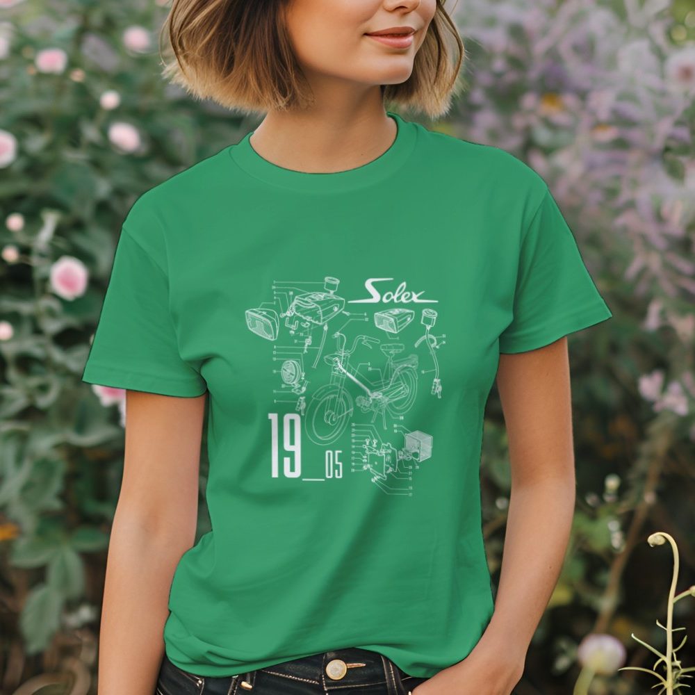 T-shirt Femme Solex avec un design de Solex Pièces 1905 blanc