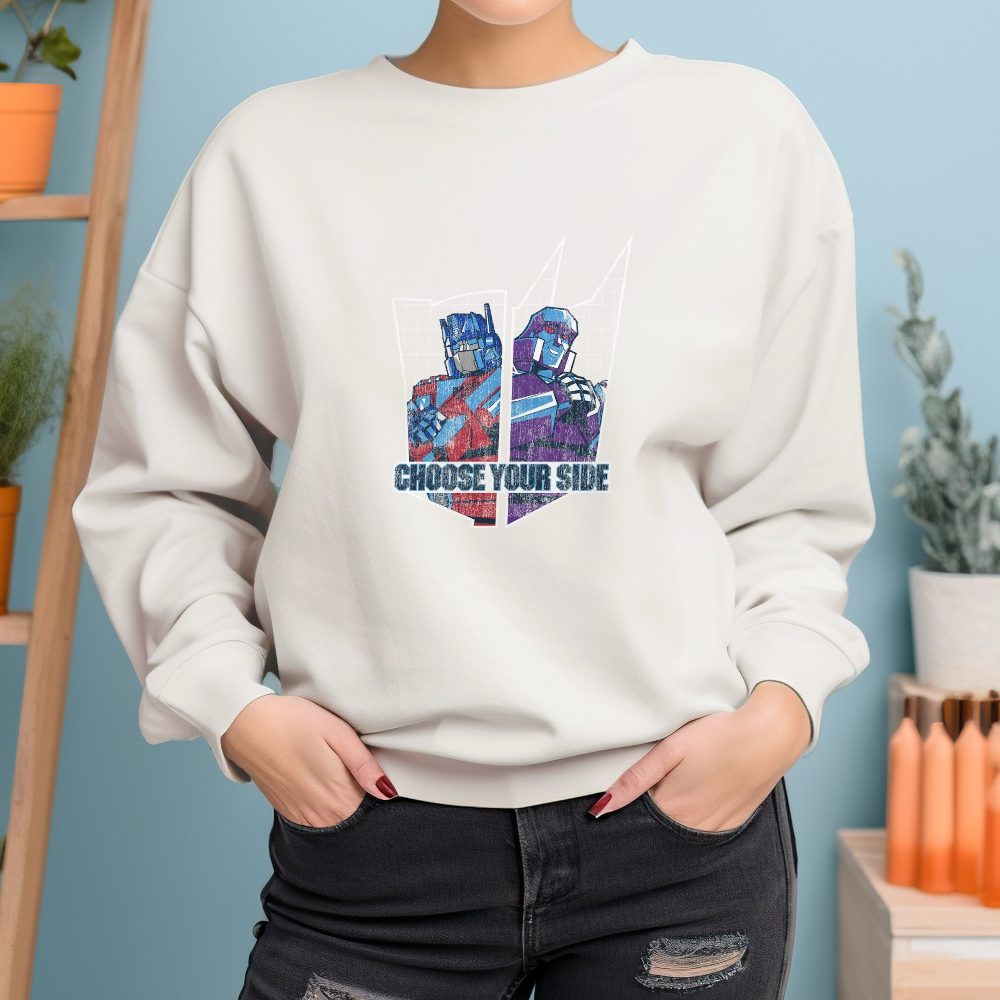 Sweat oversize coton bio Femme Transformers avec un design de Transformers Choose Your Side