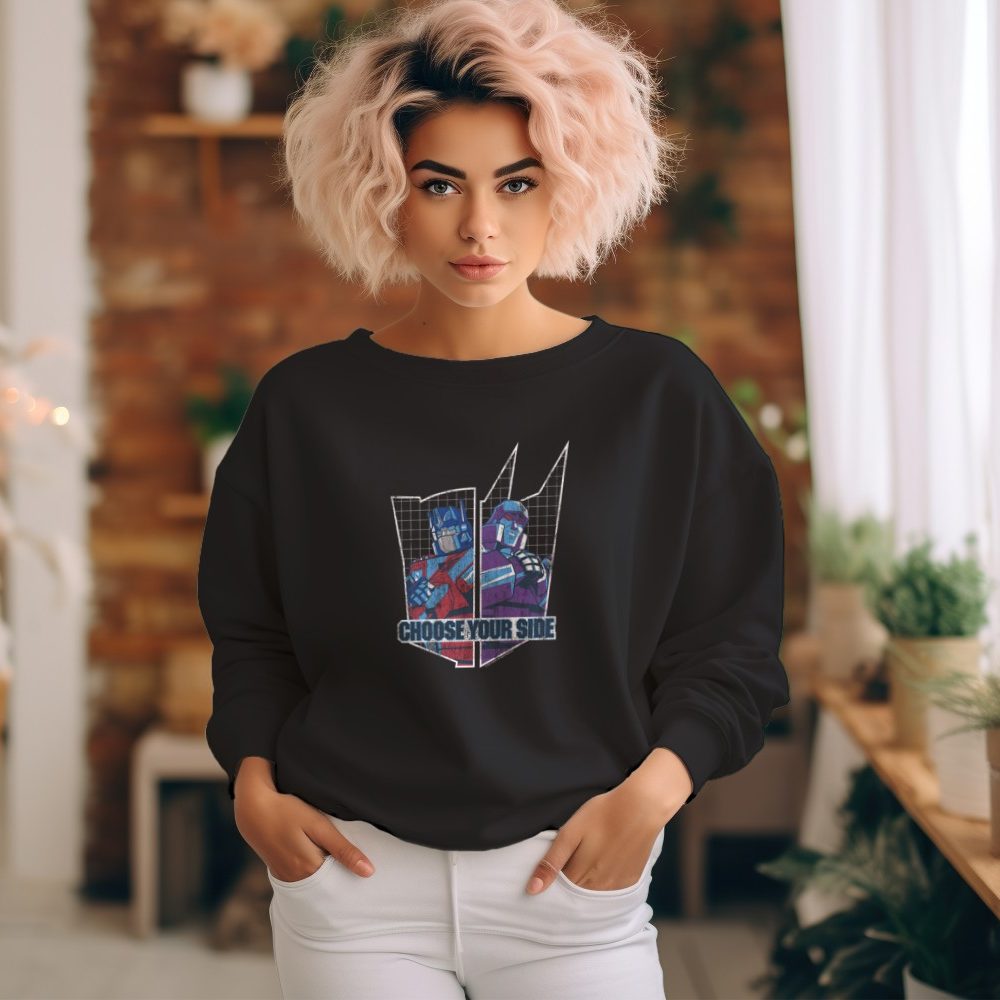 Sweat oversize coton bio Femme Transformers avec un design de Transformers Choose Your Side