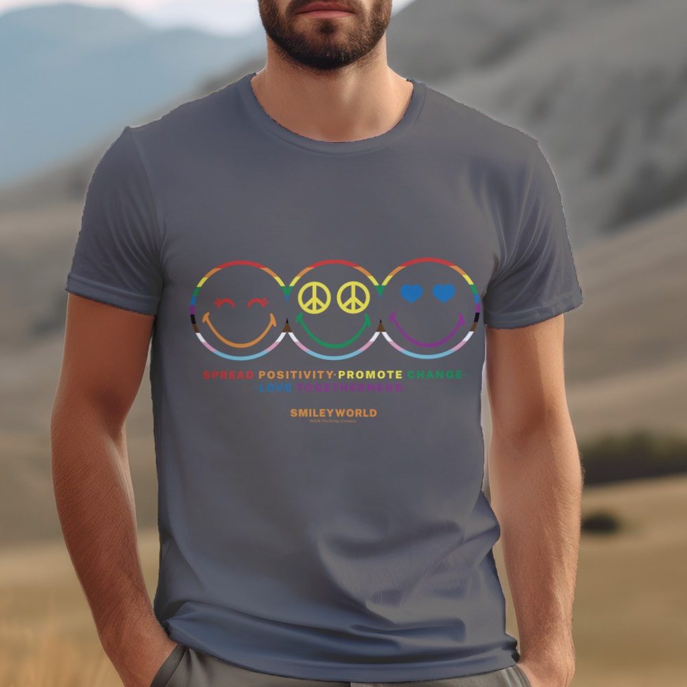 T-shirt Homme Smiley World avec un design de Smiley World Spread Positivity