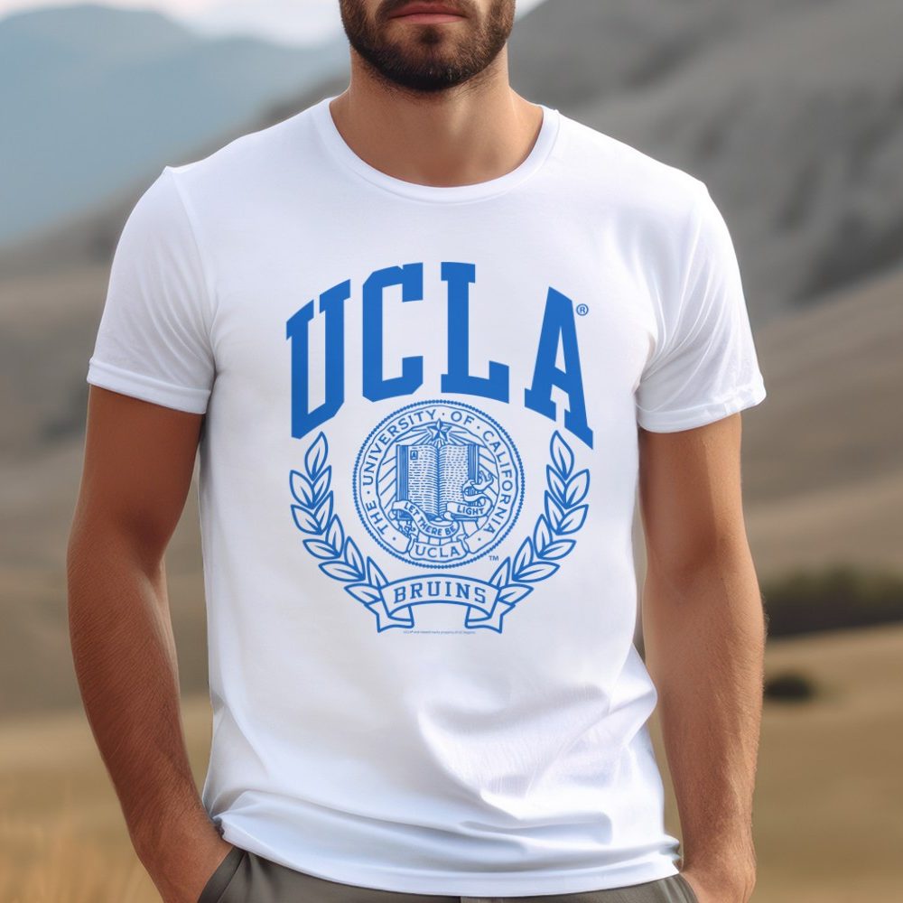 T-shirt Homme UCLA avec un design de UCLA Écusson bleu