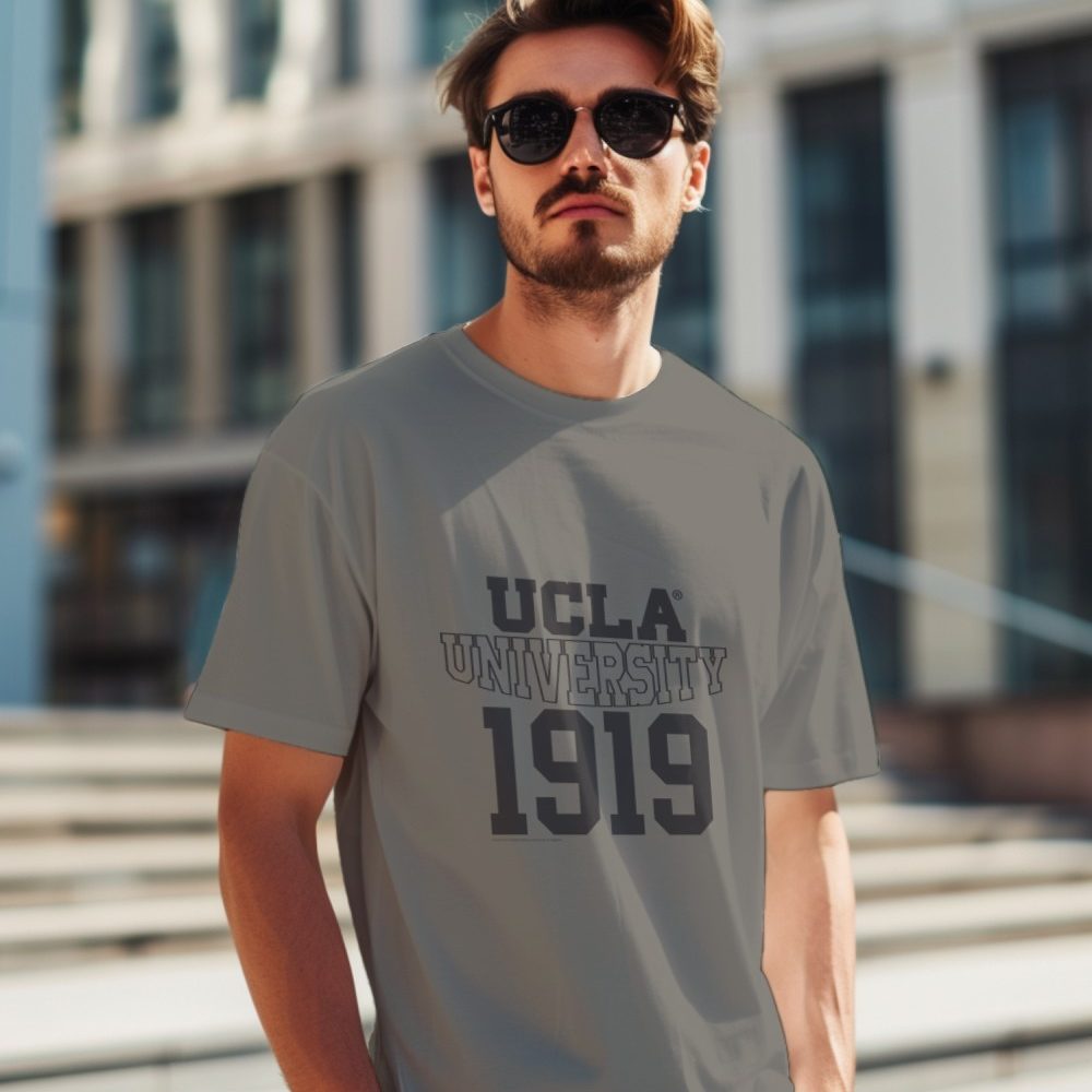 T-shirt Homme UCLA avec un design de UCLA University 1919 noir