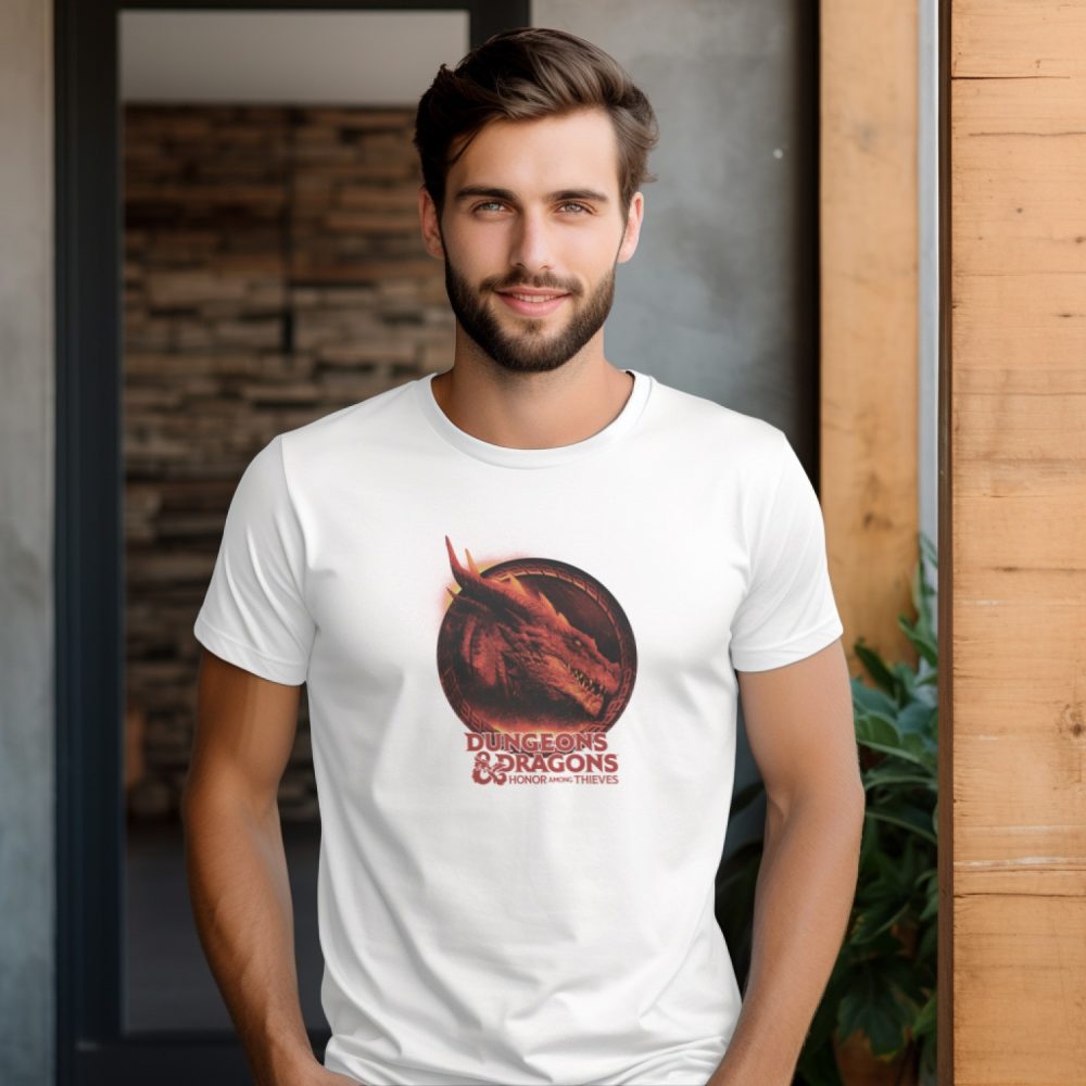 T-shirt Homme Dungeons & Dragons avec un design de D&D Film Dragon