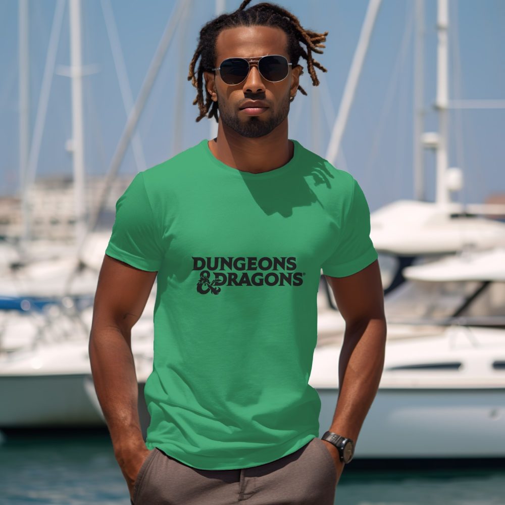 T-shirt Homme Dungeons & Dragons avec un design de D&D Logo noir