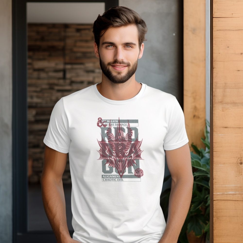 T-shirt Homme Dungeons & Dragons avec un design de D&D Chaotic Evil